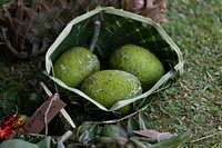 Organic breadfruit, tropical fruit.