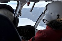 Cockpit, pilot window view. Original public domain image from Flickr