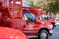 Four newly-built EMS units arrived at Greenville Fire Rescue Station 1, November 8. Original public domain image from Flickr