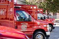 Four newly-built EMS units arrived at Greenville Fire Rescue Station 1, November 8. Original public domain image from Flickr