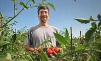 With an emphasis on soil health, Chris Roehm (shown here) and his wife Amy Benton own and operate Square Peg Farm, which is a certified organic produce farm located near Forest Grove, Oregon.