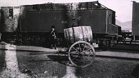 Water cart used along Trans.-Sib. Railroad. 