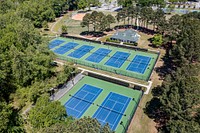 Evans Park & River Birch Tennis Center, date unknown. Original public domain image from Flickr