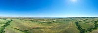 Aerial view of farm.