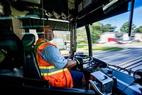 Transit (GREAT Bus) at work, Greenville, May 17, 2022. Original public domain image from Flickr