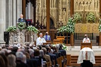 President Joe Biden delivers remarks during the funeral service for former Secretary of State Madeleine Albright, Wednesday, April 27, 2022, at Washington National Cathedral in Washington, D.C. (Official White House Photo by Adam Schultz)