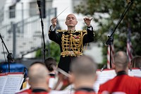 The President’s Own Marine Band play during a Team USA Olympics and Paralympics Celebration event, Wednesday, May 4, 2022, on the South Lawn of the White House. (Official White House Photo by Carlos Fyfe)