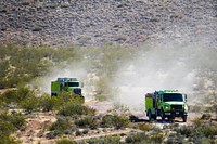 MAY 18 Arrival of engines and water tenderST GEORGE, UTAH - MAY 18: A Type 6 engine and water tender arrive to a practice mobile attack in the Mojave desert south of St. George, Utah on Wednesday, May 18, 2022 in St. George. The drills were part of the Bureau of Land Management's 2022 Arizona Preparedness Review. Photo by Suzanne Allman, contract photographer for BLM