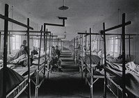 U.S. Army. Base Hospital No.27, Angers, France: Orthopedic Ward No.45, with Balkan Frames.