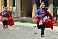 Happy superhero kids. Original public domain image from Flickr