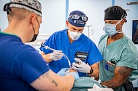 Pacific Partnership 2022 Conducts Surgical Operations Aboard USNS Mercy. 220624-N-YL073-1185VUNG RO BAY, Vietnam (June 24, 2022) – U.S. Navy medical professionals provide preoperative anesthesia care to a patient aboard Military Sealift Command hospital ship USNS Mercy (T-AH 19) during Pacific Partnership 2022 (PP22). Now in its 17th year, Pacific Partnership is the largest annual multinational humanitarian assistance and disaster relief preparedness mission conducted in the Indo-Pacific. (U.S. Navy photo by Mass Communication Specialist 1st Class Shamira Purifoy)