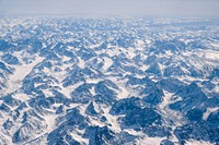 Mountains are seen from on board Air Force One.