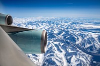 Mountains in Alaska are seen from on board Air Force One.