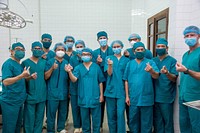 U.S. Navy and Vietnamese Doctors Operate on a Vietnamese Child220630-N-AU520-1051TUY HOA, VIETNAM (June 30, 2022) – U.S. Navy and Vietnamese doctors and operating room personnel pose for a photo at the Phu Yen Obstetrics and Pediatrics Hospital during Pacific Partnership 2022. Now in its 17th year, Pacific Partnership is the largest annual multinational humanitarian assistance and disaster relief preparedness mission conducted in the Indo-Pacific. (U.S. Navy photo by Mass Communication Specialist 2nd Class Jacob Woitzel)