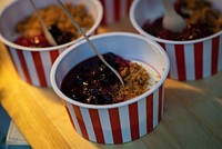 Blueberry cheese pie, 4th of July party.