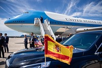 President Joe Biden boards Air Force One at Madrid-Torrejón Airport after attending the NATO Summit, Thursday, June 30, 2022, en route to Joint Base Andrews, Maryland.(Official White House Photo by Adam Schultz)