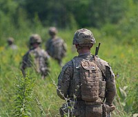 Soldiers with 2nd Battalion, 87th Infantry Regiment, 2nd Brigade Combat Team, 10th Mountain Division, conduct a combined arms live fire exercise (CALFEX) on Fort Drum, N.Y., Aug. 3, 2022. 