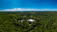 Aerial view of the St. Helena Branch Library, in St. Helena Island, SC.