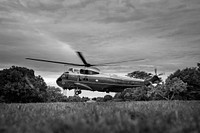Marine One departs the South Lawn of the White House Wednesday, July 6, 2022, en route to Joint Base Andrews, Maryland to begin President Joe Biden’s trip to Ohio. (Official White House Photo by Carlos Fyfe)
