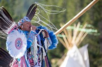 Yellowstone Revealed: Performance by Supaman at the All Nations Teepee Village by Mountain Time Arts. Original public domain image from Flickr