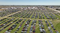 An aerial view of the Farm Progress Show.