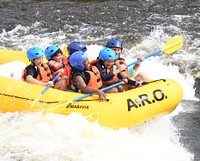 CYS Waterwater Rafting_14The Fort Drum Child and Youth Services’ Sports and Fitness Summer Camps program offered a variety of activities to keep youths active and having fun all summer. The camps were designed to introduce children to new skills, engage in physical fitness activities and practice fundamental in preparation for fall sports leagues. (Photo by Mike Strasser, Fort Drum Garrison Public Affairs)