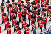 Royal Guards marching. Original public domain image from Flickr