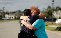 U.S. Customs and Border Protection officers with the Office of Field Operations pre-stage in at the Southwest Florida International Airport in Ft. Myers, Fla., and assist victims of Hurricane Ian near Venice, Fla., Sept. 29, 2022. CBP photo by Glenn Fawcett