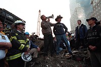 911: President George W. Bush Visits New York, 09/14/2001. Original public domain image from Flickr