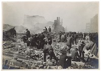 Photograph of Souvenir Hunters After the 1906 San Francisco Earthquake, 1906. Original public domain image from Flickr