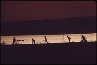 Little league baseball along Havasu Lake in Lake Havasu City, May 1972. Photographer: O'Rear, Charles. Original public domain image from Flickr