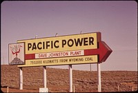 This 750-megawatt power plant, located on the north platte river, is part of the massive strip-mining development planned for the Powder River Region, 06/1973. Photographer: Norton, Boyd. Original public domain image from Flickr