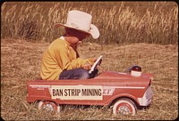 Young Rial Redding, third generation of Reddings who have ranched in Sarpy Basin, joins the resistance movement. The Reddings have refused to sell to the Westmoreland Coal Company, 06/1973. Photographer: Norton, Boyd. Original public domain image from Flickr