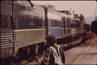 The Mount Rainier passenger train being directed enroute from Seattle, Washington, to Portland, Oregon, June 1974. Photographer: O'Rear, Charles. Original public domain image from Flickr