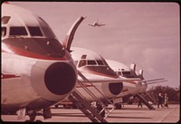 Airliners at Maui island. Jet travel between the islands is a cause of rapid development. Sea travel has not been utilized in the tourist trade. Original public domain image from Flickr