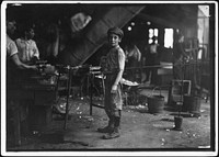 Photograph of Glass Factory Worker Rob Kidd, June 1911. Photographer: Hine, Lewis. Original public domain image from Flickr