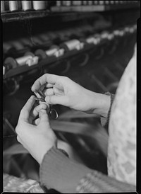 Mt. Holyoke, Massachusetts - Silk. William Skinner and Sons. Winding raw silk from skein to bobbin, 1936. Photographer: Hine, Lewis. Original public domain image from Flickr