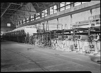 Mt. Holyoke, Massachusetts - Paper. American Writing Paper Co. Cylinder machines (making matchboard), 1936. Photographer: Hine, Lewis. Original public domain image from Flickr