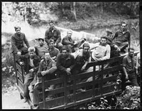 Group of CCC boys from Idaho just arrived in camp near Andersonville, Tennessee, October 1933. Photographer: Hine, Lewis. Original public domain image from Flickr