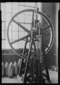 Railroad parts. Baldwin Locomotive Works. Machine, May 1937. Photographer: Hine, Lewis. Original public domain image from Flickr