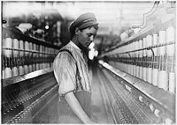 A doffer boy. Salisbury, N.C., December 1908. Photographer: Hine, Lewis. Original public domain image from Flickr