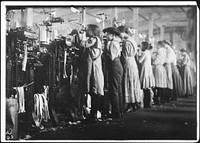 Some of the young knitters in London Hosiery Mills. Photo during work hours. London, Tenn, December 1910. Photographer: Hine, Lewis. Original public domain image from Flickr