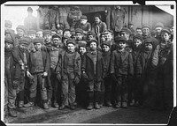 Breaker boys working in Ewen Breaker. S. Pittston, Pa, January 1911. Photographer: Hine, Lewis. Original public domain image from Flickr