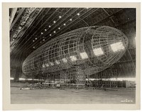 Photograph of the Nose of the USS Akron being Attached, ca. 1933. Original public domain image from Flickr