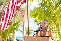 Secretary of State Hillary Clinton's visit to Rarotonga. Original public domain image from Flickr