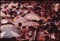 Members Of The Jehovah's Witnesses During The Group's Annual Convention At Chicago's Sox Park, 07/1973. Photographer: White, John H. Original public domain image from Flickr