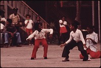 Black Youngsters Performing On An Empty Lot At 5440 South Princeton Avenue On Chicago's South Side, 08/1973. Photographer: White, John H. Original public domain image from Flickr