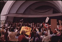 A Senior Citizens' March To Protest Inflation. Rev. Jackson Is Shown Speaking, 10/1973. Photographer: White, John H. Original public domain image from Flickr