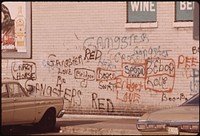 Graffiti On A Wall In Chicago. Such Writing Has Advanced And Become An Art Form, Particularly In Metropolitan Areas, 05/1973. Photographer: White, John H. Original public domain image from Flickr