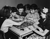 Gamble Valley Community Building Checker Game Oak Ridge 1944